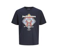 JACK & JONES Men's Jjxmas Funny Tee Ss Crew Neck T-Shirt, Sky Captain, XS