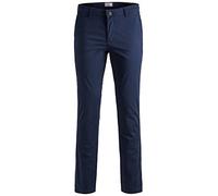 JACK & JONES Mens Marco Bowie Chinos | Regular Fit, Logo, Long Sleeves, Casual, Maximum temperature 40°C gentle process