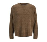 JACK & JONES Mens Melange Crew Sweater Long Sleeve Chocolate Torte L