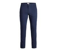 JACK & JONES Men's Navy Blue Slim Fit Chino Trousers, Size: 32W / 32L