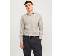 JACK & JONES Mens Parker Shirt Long Sleeve Greige