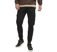 Jack and Jones Slim Stretch Cuffed Cargo Pants - Black black XL