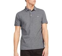 JACK & JONES Mens Paulos Tipped Pique Polo Shirt Anthracite M