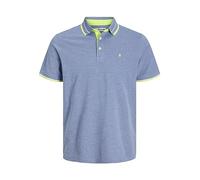 JACK & JONES Mens Paulos Tipped Pique Polo Shirt Bright Cobalt S