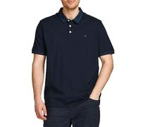 JACK & JONES Mens Paulos Tipped Pique Polo Shirt Dark Navy XS