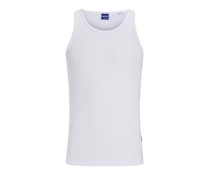 JACK & JONES Men's Plain Tank Top Joracapulco Rib Tank Top, Bright White, M