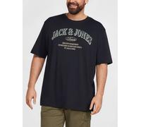 Jack & Jones Men's Plus Denver Logo Short Sleeve T-Shirt, Navy Blazer, Size 4Xl, Men Navy Blazer