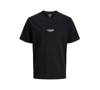 JACK & JONES Men's Plus Size Printed T-Shirt Jcotarmac Camo Front Tee SS Crew N Pls, Black, 4XL