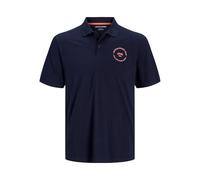JACK & JONES Mens Polo Shirt Casual Cotton Collared Neck Short Sleeve Polo Shirt for Men UK, Sky Captain Colour, Size- M