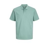 JACK & JONES Men's Polo Tshirt Casual Cotton Collared Neck Short Sleeve Tee Top for Men Mineral Blue
