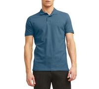 JACK & JONES Men's Polo Tshirt Casual Cotton Collared Neck Short Sleeve Tee Top for Men, Ocean Colour, Size- S Blue