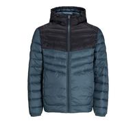 Jack & Jones Mens Quilted Puffer Jacket - Blue Nylon - Size Large