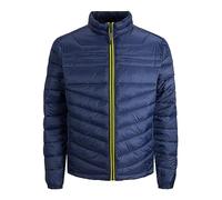 JACK & JONES Mens Puffer Jacket Full Zip Long Sleeve Quilted Padded Puffer Jacket for Men, Navy Blazer Colour, Size- XXL