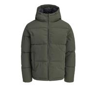 JACK & JONES Mens Puffer Jacket Hooded Long Sleeve Detachable Hood Full Zip Outdoor Windproof Jacket for Men, UK Size - S TO XXL