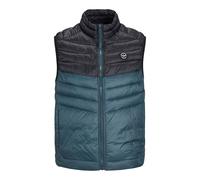 JACK & JONES Mens Puffer Vest with Full-Zip Closure - Lightweight Sleeveless Puffer Gilet for Men, Magical Forest Colour, Size- 2XL