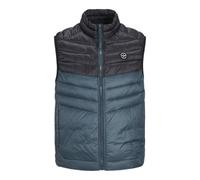 JACK & JONES Mens Puffer Vest with Full-Zip Closure - Lightweight Sleeveless Puffer Gilet for Men, Magical Forest Colour, Size- S