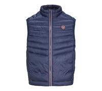 JACK & JONES Mens Puffer Vest with Full-Zip Closure - Lightweight Sleeveless Puffer Gilet for Men, Navy Blazer Colour, Size- M