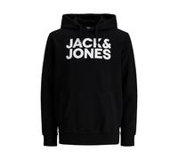 Jack & Jones Mens pullover hoodie - Black Cotton - Size 2XL