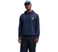 Jack & Jones Mens Pullover Hoodie Kangaroo Pocket - Navy - Size Small