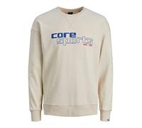JACK & JONES Mens Pullover Sweatshirt Crew Neck Casual Warm Basic Sweater Moonbeam S