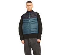 JACK & JONES Men's Quilted Puffer Gilet - Full Zip Quilted Sleeveless Jacket with High Neck Lightweight Jacket, Magical Forest Colour, Size- XL