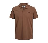 JACK & JONES Men's Rddmark Polo Jersey S/S Sn Shirt, Cocoa Brown, M