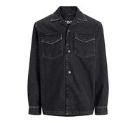 JACK&JONES Men's RDDROB Overshirt RI 329 SN Denim Jacket, Black Denim, L, black denim, L