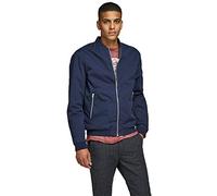 JACK & JONES Mens Rush Bomber Jacket - Navy Blazer - X Large