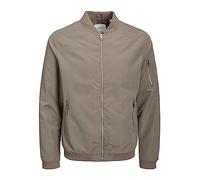 JACK & JONES Mens Rush Bomber Jacket Zipper Long Sleeve Jackets for Men, Falcon Colour, Size- XL