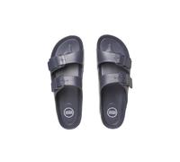 JACK & JONES Mens Sandal Double Buckle Adjustable Strap Open Toe Slides for Men - Summer, Beach, Hiking, walking, Anthracite Colour, Size- 6 UK