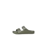 JACK & JONES Mens Sandal Double Buckle Adjustable Strap Open Toe Slides for Men - Summer, Beach, Hiking, walking, Khaki Colour, Size- 10 UK