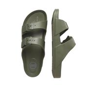 JACK & JONES Mens Sandal Double Buckle Adjustable Strap Open Toe Slides for Men - Summer, Beach, Hiking, walking, Khaki Colour, Size- 6 UK