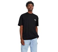 JACK & JONES Mens Santorini Short Sleeve T-Shirt Black XL