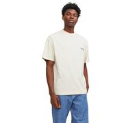 JACK & JONES Mens Santorini Short Sleeve T-Shirt Buttercream M