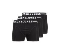 JACK&JONES PLUS Men's Jacsense Trunks Noos Pls Pack of 3 Boxer shorts, Black/Detail: Black and Black., 7XL UK