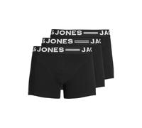 Jack & Jones 3-Pack Logo Waistband Trunks – Black – Size 2XL – Men