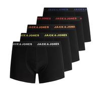 Jack & Jones Men's Set of 5 Trunks Boxer Shorts Stretch Underwear Basic Jersey Underwear Colours: Black-2, Size: S, Pack of 5 Black Friday Black, S