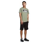 JACK & JONES Men's Short Joggers Basic Shorts Jogging Sweatpants Workout Leisure JPSTSHARK, Colours:Black, Size:S