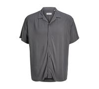 JACK & JONES Mens Jeff Solid Resort Short Sleeve Shirt Castlerock L