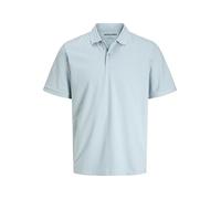 JACK & JONES Mens Short Sleeve Golf Work Casual Pique Plain Polo T Shirts Celestial Blue
