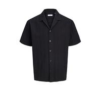 JACK & JONES Mens Short Sleeve Plain Shirt Black L