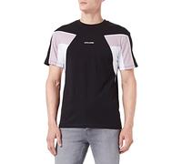 JACK & JONES Mens Short Sleeve T-Shirt Standard Fit 100% Cotton Crew Neck T-Shirts for Men UK, Black Colour, Size: XL