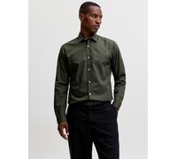 Jack & Jones Mens Slim Fit Casual Plain Formal Smart Dress Shirt Long Sleeve Top