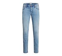 JACK & JONES Men's Slim Fit Jeans Cotton Super Stretch Casual Smart Pants Blue Denim 30W / 32L