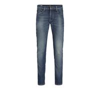 JACK & JONES Men’s Slim Fit Blue Jeans Comfortable Stretch Low Rise Denim Pants for Casual Outfits, Blue Denim Colour, Size: 30W / 30L