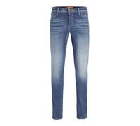 JACK & JONES Mens Slim Fit Stretch Jeans Low Rise Denim Pants for Men UK, Blue Denim Colour, Size: 28W / 32L