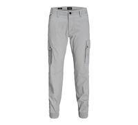 JACK & JONES Mens Cuffed Cargo Black Trousers Combat Work Smart Casual Pants