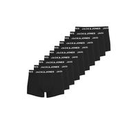 JACK & JONES Mens Solid 10 Pack Boxer Trunks Black L