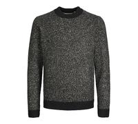 JACK & JONES Mens Space Crew Neck Knitted Jumper Sweater Top Black L