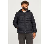 Men's Jack & Jones Mens Sprint Big & Tall Full Zip Hooded Puffer Jacket - Black - Size: 46/Regular